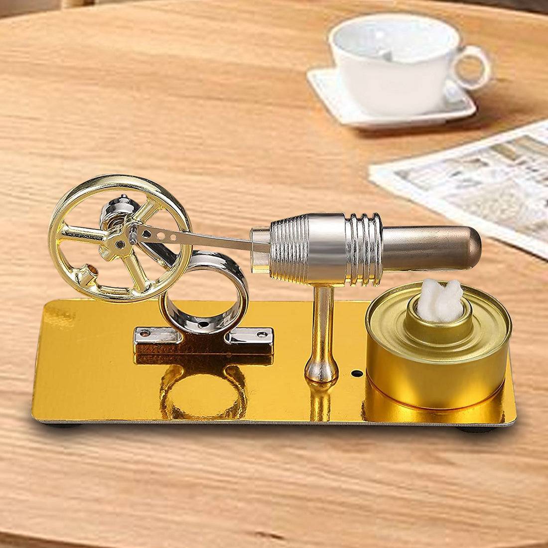 Single Cylinder Stirling Engine Motor Metal Heat Power Physics Experiment Model