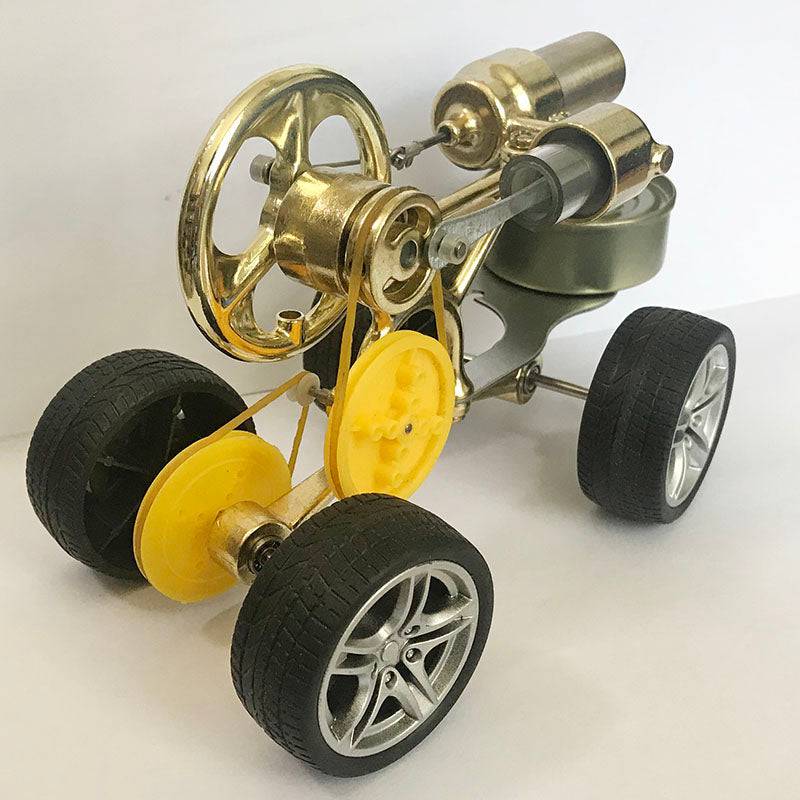 Single Cylinder Stirling Engine Powered Car Model Heat Engine Science Gift