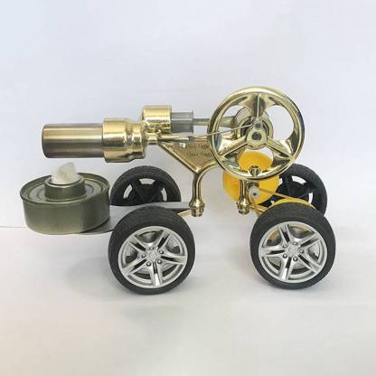 Single Cylinder Stirling Engine Powered Car Model Heat Engine Science Gift