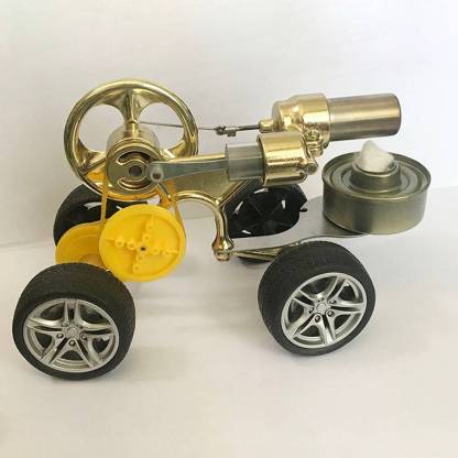 Single Cylinder Stirling Engine Powered Car Model Heat Engine Science Gift