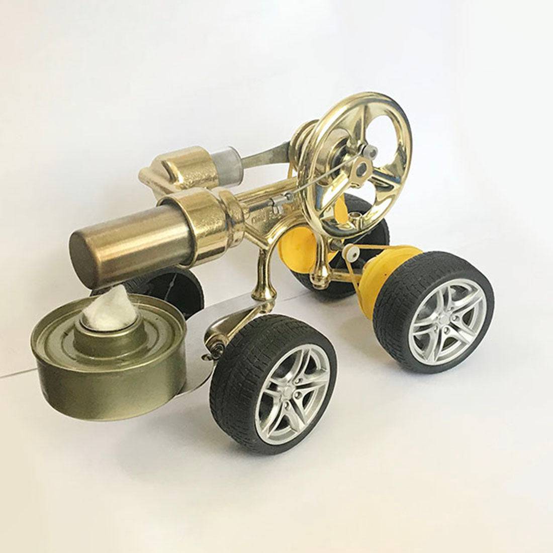 Single Cylinder Stirling Engine Powered Car Model Heat Engine Science Gift