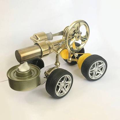Single Cylinder Stirling Engine Powered Car Model Heat Engine Science Gift