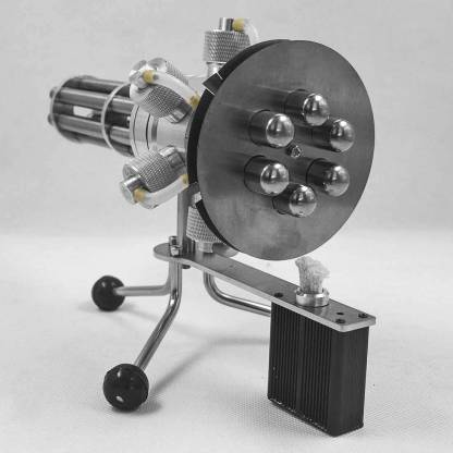 Six Cylinder Gatling Rotating Stirling Engine Model Metal Hot Air Motor Gift
