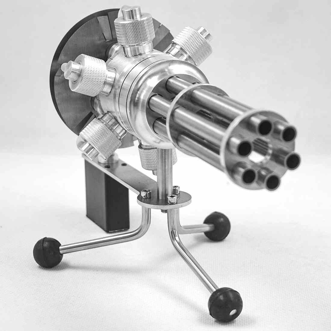 Six Cylinder Gatling Rotating Stirling Engine Model Metal Hot Air Motor Gift
