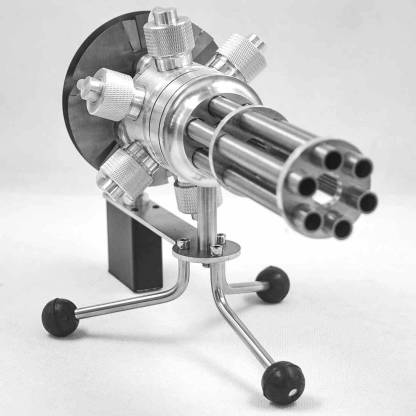 Six Cylinder Gatling Rotating Stirling Engine Model Metal Hot Air Motor Gift