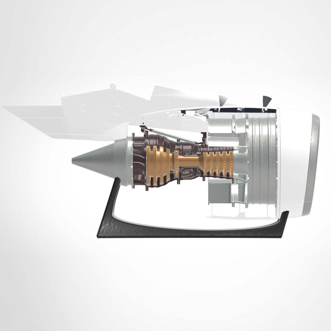 TR-900 DIY Turbofan Engine Model Kit with LED & Speed Control A380 Aviation Turbine Model-helloworld7