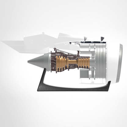 TR-900 DIY Turbofan Engine Model Kit with LED & Speed Control A380 Aviation Turbine Model-helloworld7