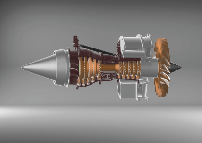 TR-900 DIY Turbofan Engine Model Kit with LED & Speed Control A380 Aviation Turbine Model-helloworld7