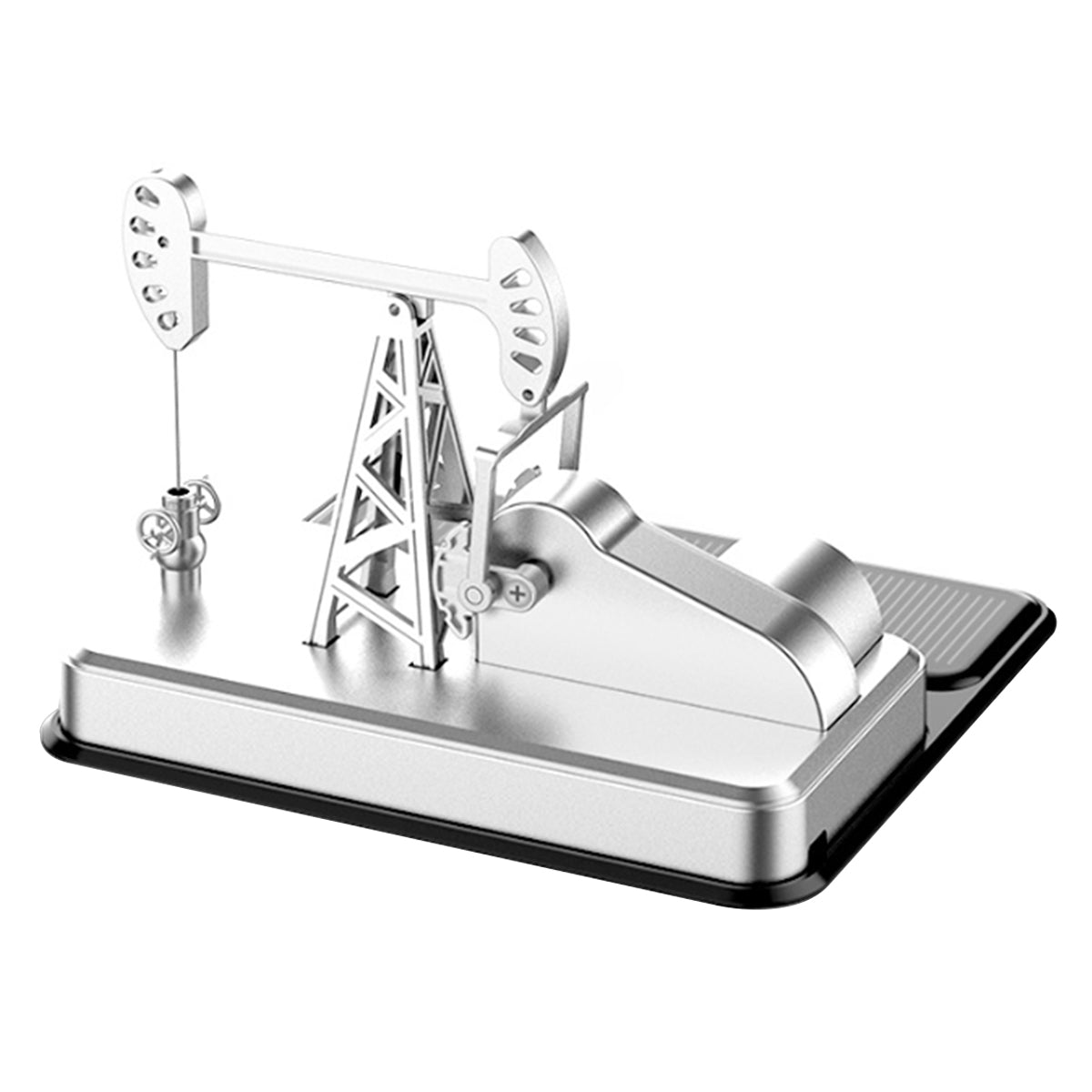 Solar Powered Pump Jack Model Oil Rig Replica Car Aromatherapy Diffuser Kinetic Art-helloworld7