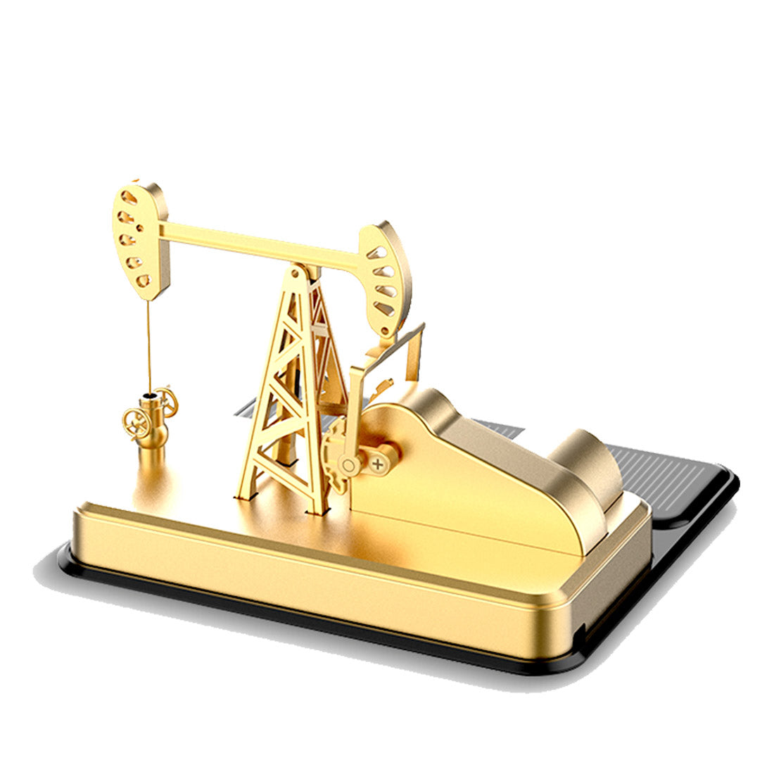 Solar Powered Pump Jack Model Oil Rig Replica Car Aromatherapy Diffuser Kinetic Art-helloworld7