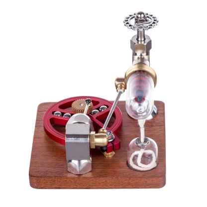 Speed Controlled Stirling Engine Model Red Metal Physics Experiment Toy with Regulator