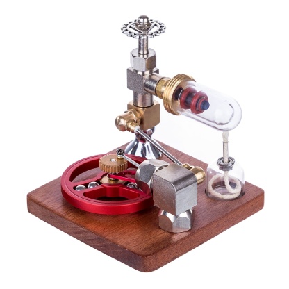 Speed Controlled Stirling Engine Model Red Metal Physics Experiment Toy with Regulator