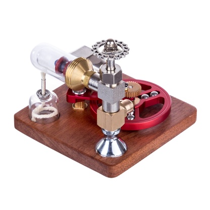 Speed Controlled Stirling Engine Model Red Metal Physics Experiment Toy with Regulator