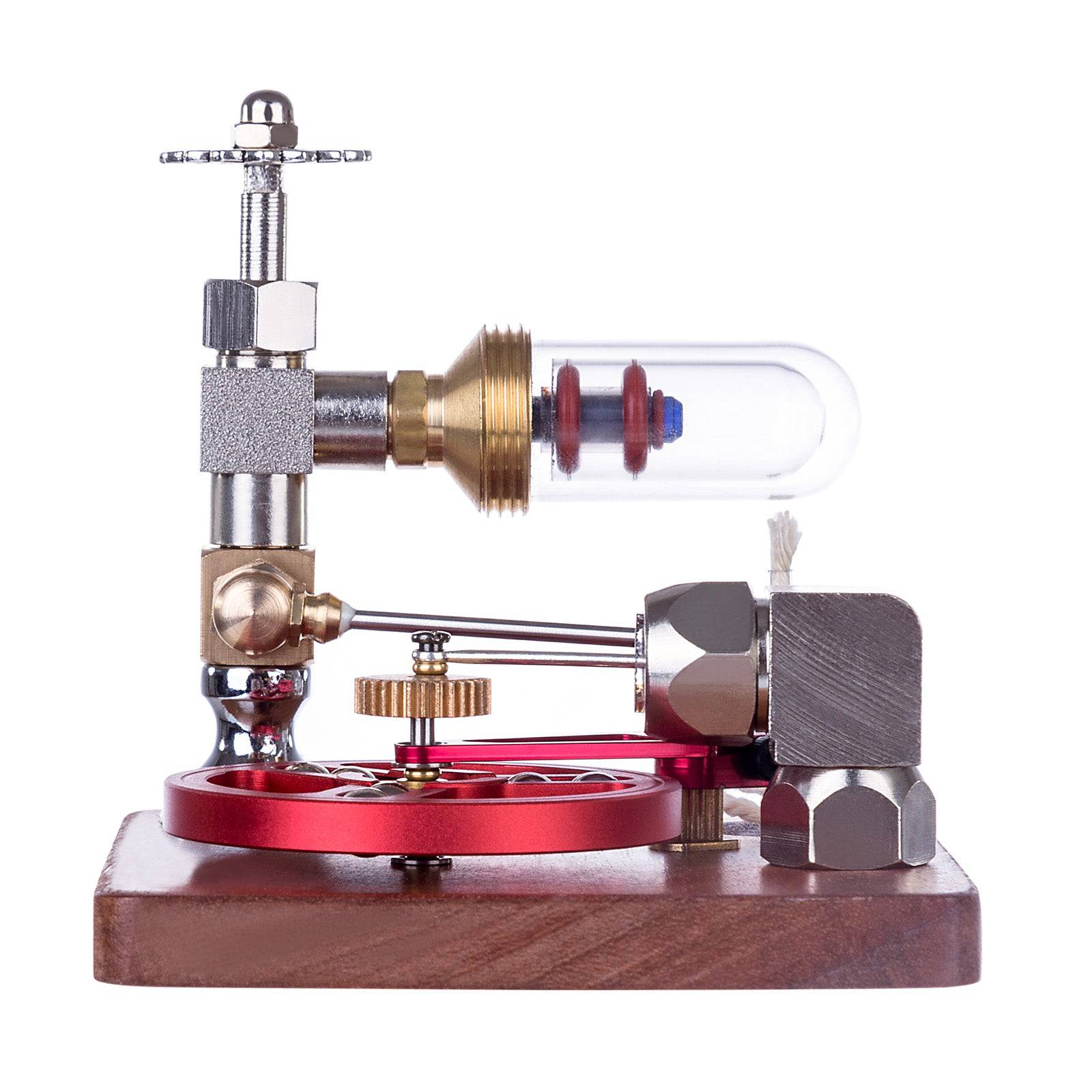 Speed Controlled Stirling Engine Model Red Metal Physics Experiment Toy with Regulator