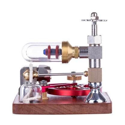 Speed Controlled Stirling Engine Model Red Metal Physics Experiment Toy with Regulator