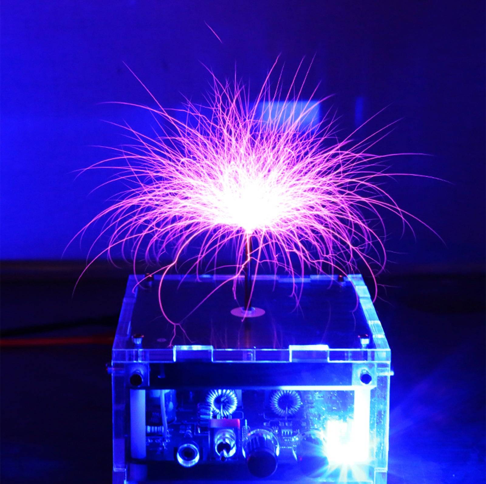 Stark Flat Tesla Coil Musical Lightning Generator Touchable Arc Science Toy 62V DC