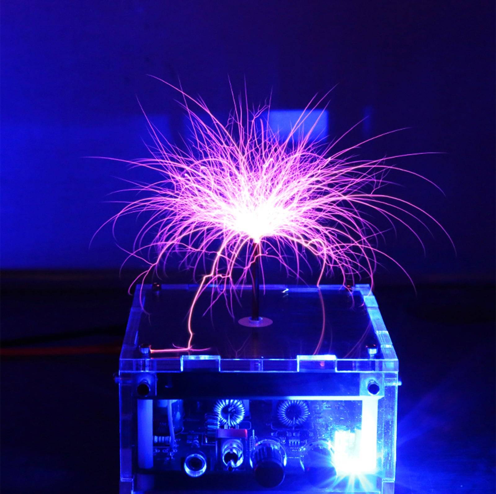 Stark Flat Tesla Coil Musical Lightning Generator Touchable Arc Science Toy 62V DC