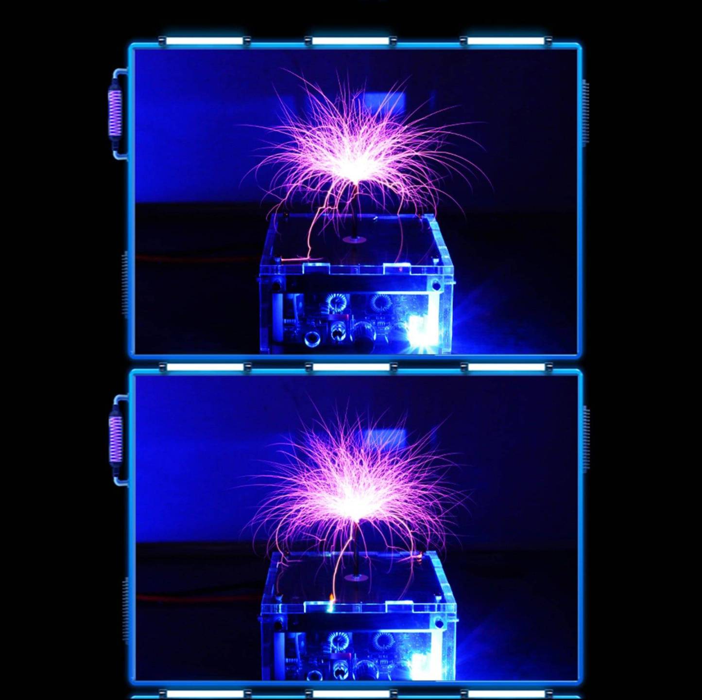 Stark Flat Tesla Coil Musical Lightning Generator Touchable Arc Science Toy 62V DC