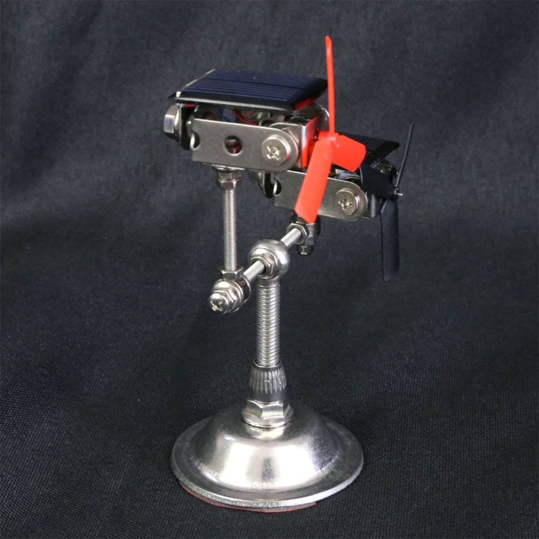 Stark Solar Powered Double Windmill Motor Model Kinetic Art Science Experiment Gift