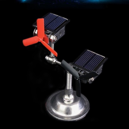Stark Solar Powered Double Windmill Motor Model Kinetic Art Science Experiment Gift