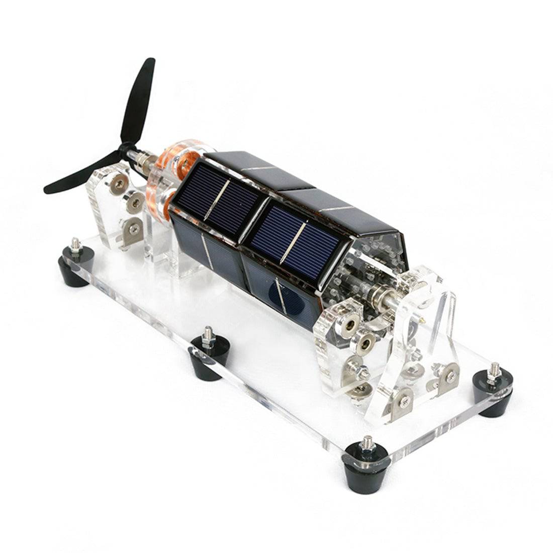 Stark U-Shaped 6-Sided Solar Magnetic Levitation Motor Model with Fan Blade Science Gift