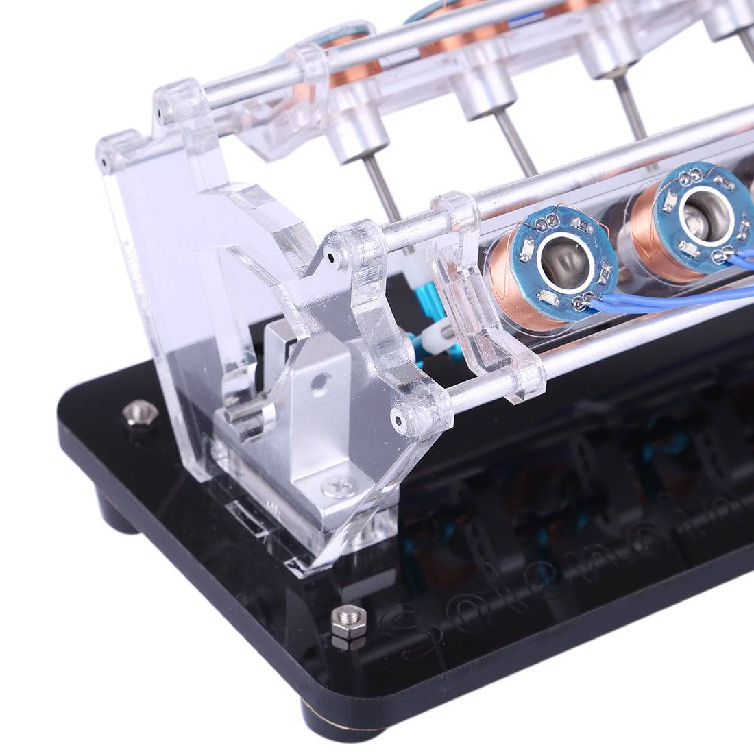 Stark V12 Electromagnetic Engine Model High Speed Hall Sensor Physics Science Toy