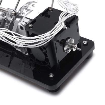 Stark V8 Electromagnetic Engine Model Hall Effect Solenoid Motor with LED & Carbon Fiber