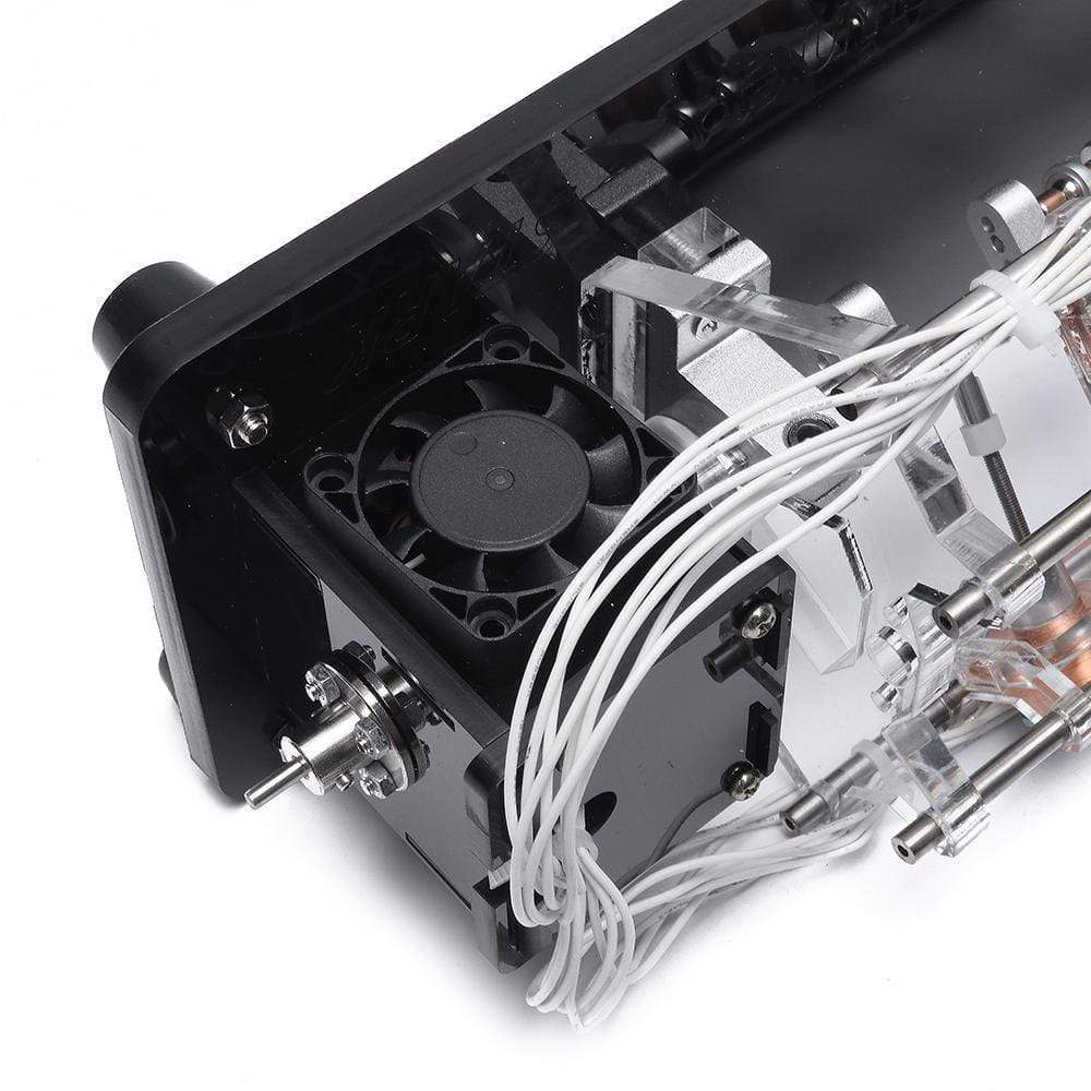 Stark V8 Electromagnetic Engine Model Hall Effect Solenoid Motor with LED & Carbon Fiber