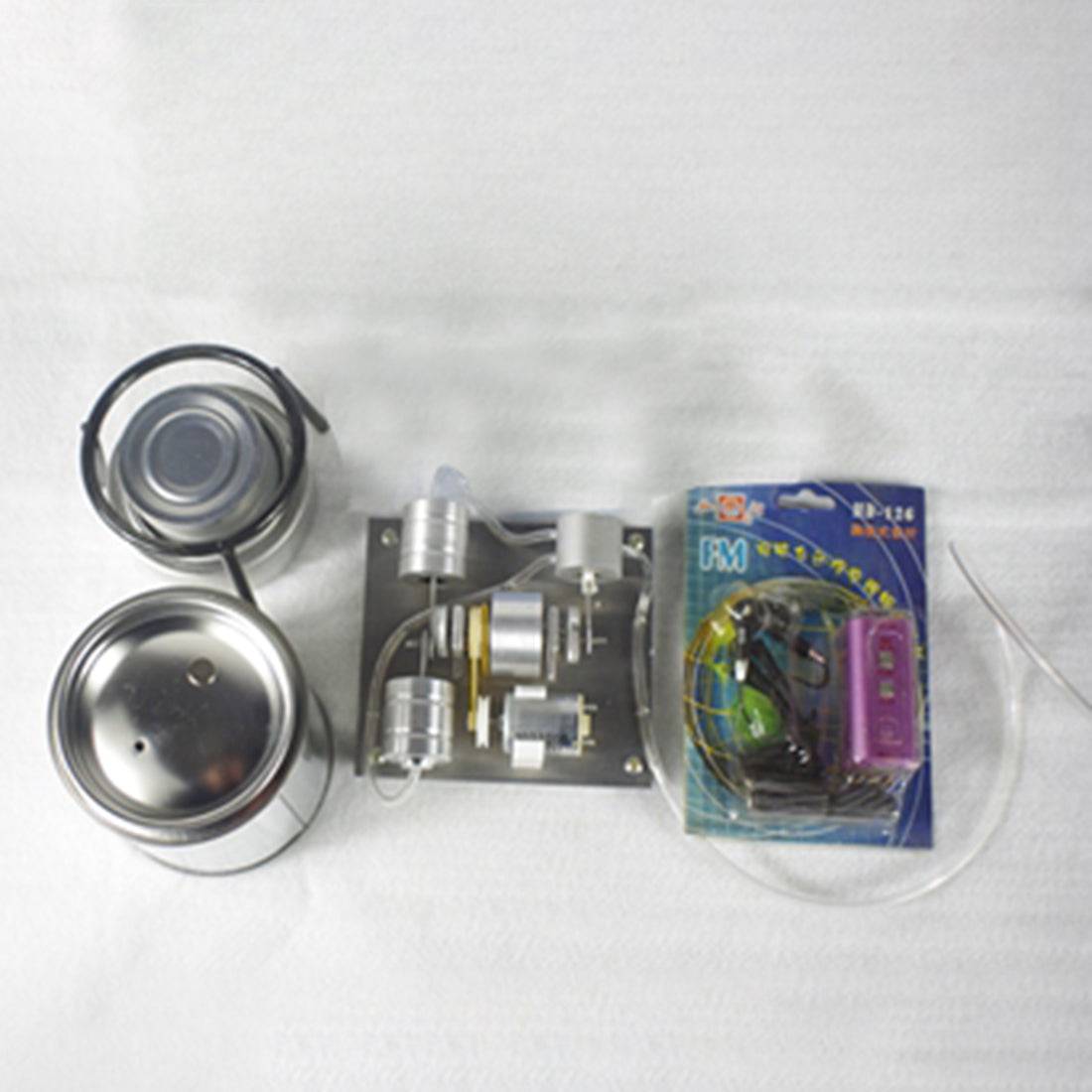 Steam Engine Generator Kit with Radio & Lighting Science Experiment Physics Toy