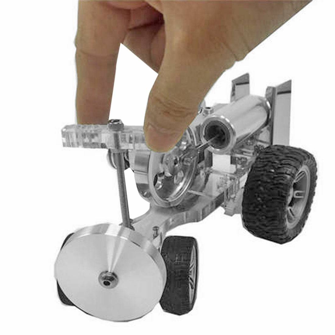 Steerable Stirling Engine Car DIY Model Kit Physics Science Experiment Gift-helloworld7