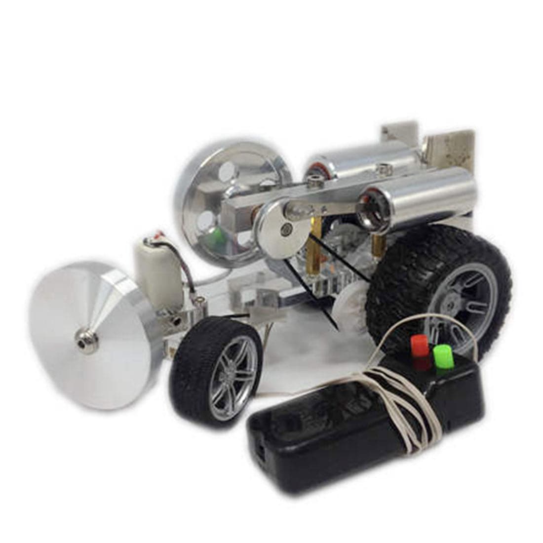 Steerable Stirling Engine Car DIY Model Kit Physics Science Experiment Gift-helloworld7