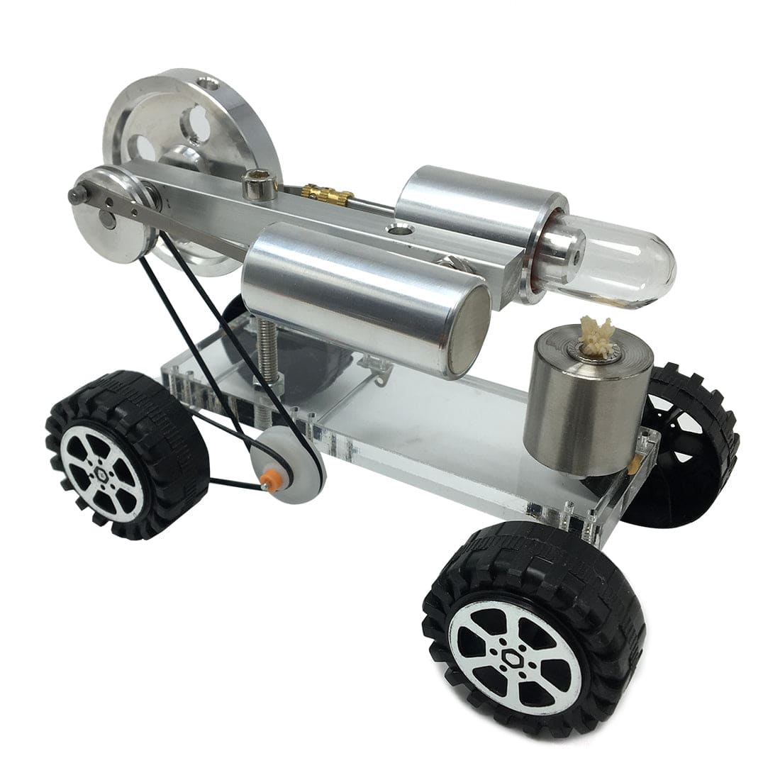 Stirling Engine Powered Car Model Vehicle Physics Science Experiment Gift