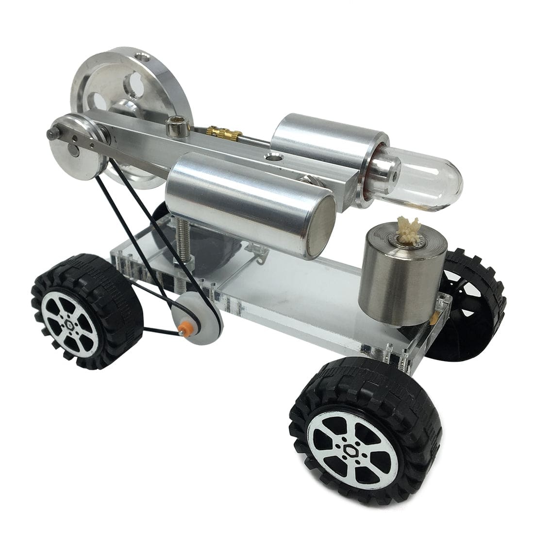 Stirling Engine Powered Car Model Vehicle Physics Science Experiment Gift