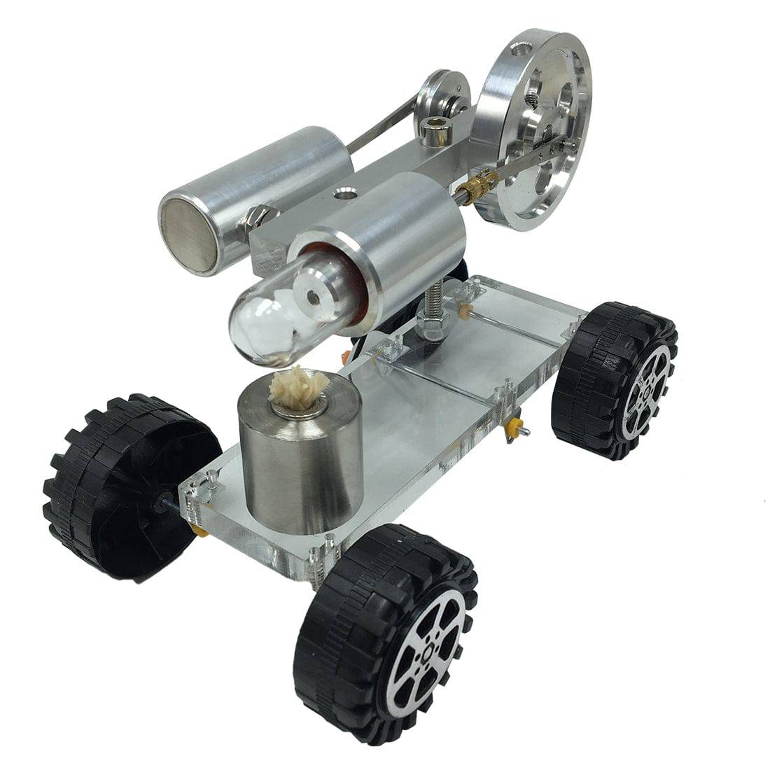 Stirling Engine Powered Car Model Vehicle Physics Science Experiment Gift