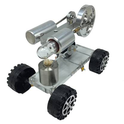 Stirling Engine Powered Car Model Vehicle Physics Science Experiment Gift