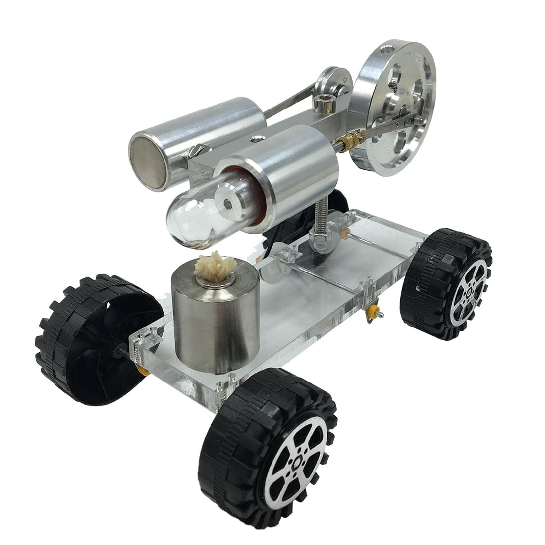 Stirling Engine Powered Car Model Vehicle Physics Science Experiment Gift