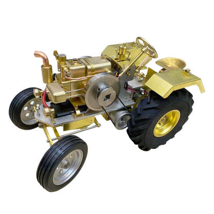 T12 Gas-Powered Scale Tractor Model 1.6cc Water-Cooled Engine Metal Farm Vehicle with 3-Speed Transmission