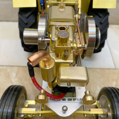 T12 Gas-Powered Scale Tractor Model 1.6cc Water-Cooled Engine Metal Farm Vehicle with 3-Speed Transmission