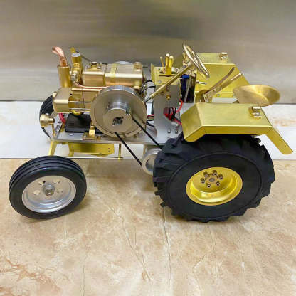T12 Gas-Powered Scale Tractor Model 1.6cc Water-Cooled Engine Metal Farm Vehicle with 3-Speed Transmission