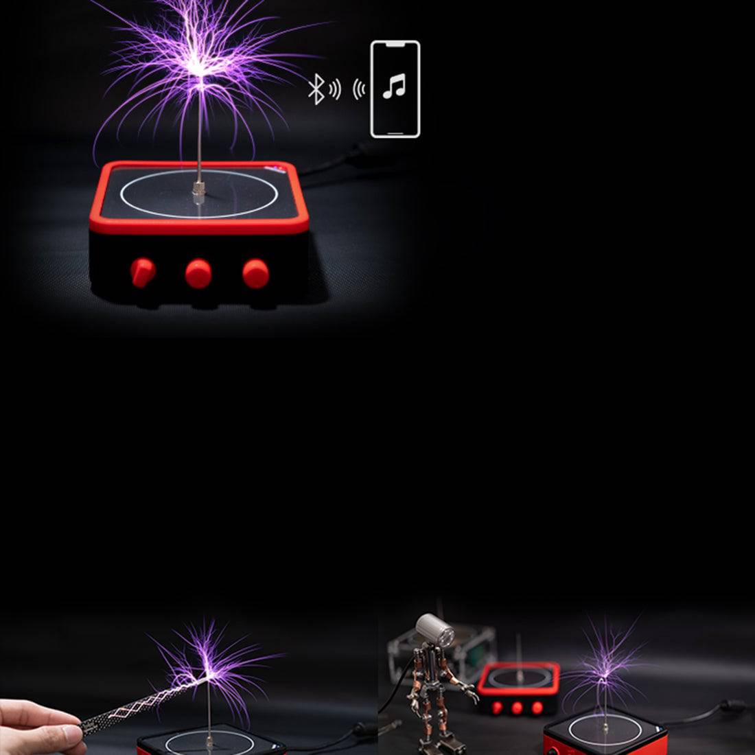 TC10 Red Flat Panel Bluetooth Music Tesla Coil Touchable Arc Plasma Speaker Science Toy-helloworld7