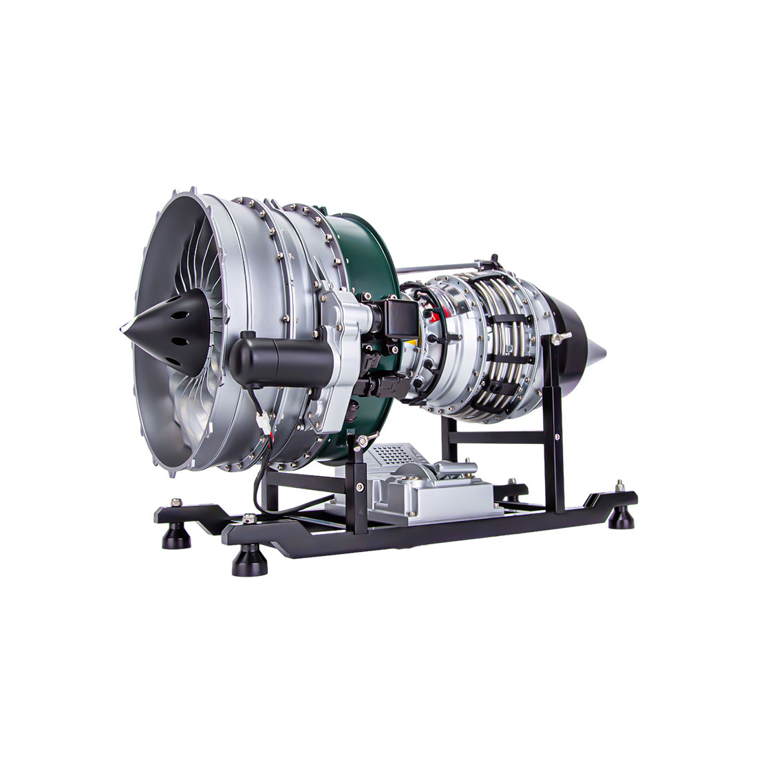 TECHING 1/10 Scale Twin-Spool Turbofan Engine Model Kit All-Metal DIY Aviation Turbine with Sound & Throttle-helloworld7