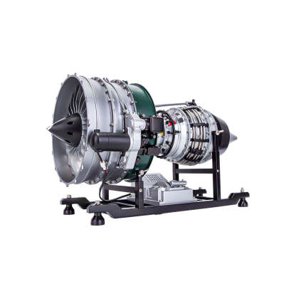 TECHING 1/10 Scale Twin-Spool Turbofan Engine Model Kit All-Metal DIY Aviation Turbine with Sound & Throttle-helloworld7