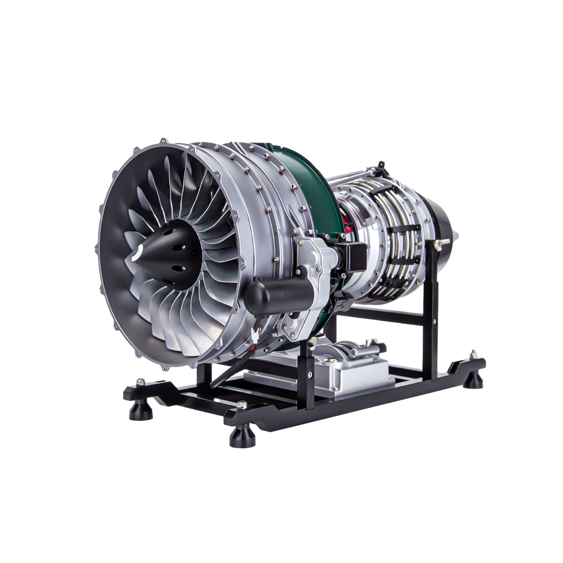 TECHING 1/10 Scale Twin-Spool Turbofan Engine Model Kit All-Metal DIY Aviation Turbine with Sound & Throttle-helloworld7