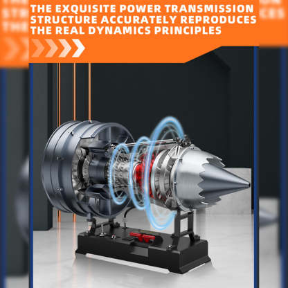 TECHING 1/12 Scale Dual Spool Turbofan Engine Model Kit | Build Your Own Metal Jet Engine-helloworld7