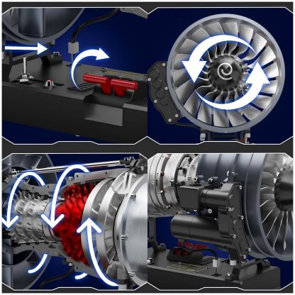 TECHING 1/12 Scale Dual Spool Turbofan Engine Model Kit | Build Your Own Metal Jet Engine-helloworld7