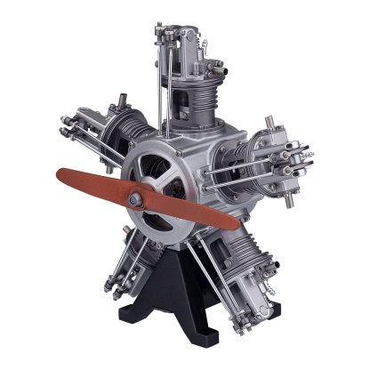 TECHING 1/6 Scale 5-Cylinder Radial Engine Model Kit Metal DIY Assembly Electric Motor STEM Gift-helloworld7