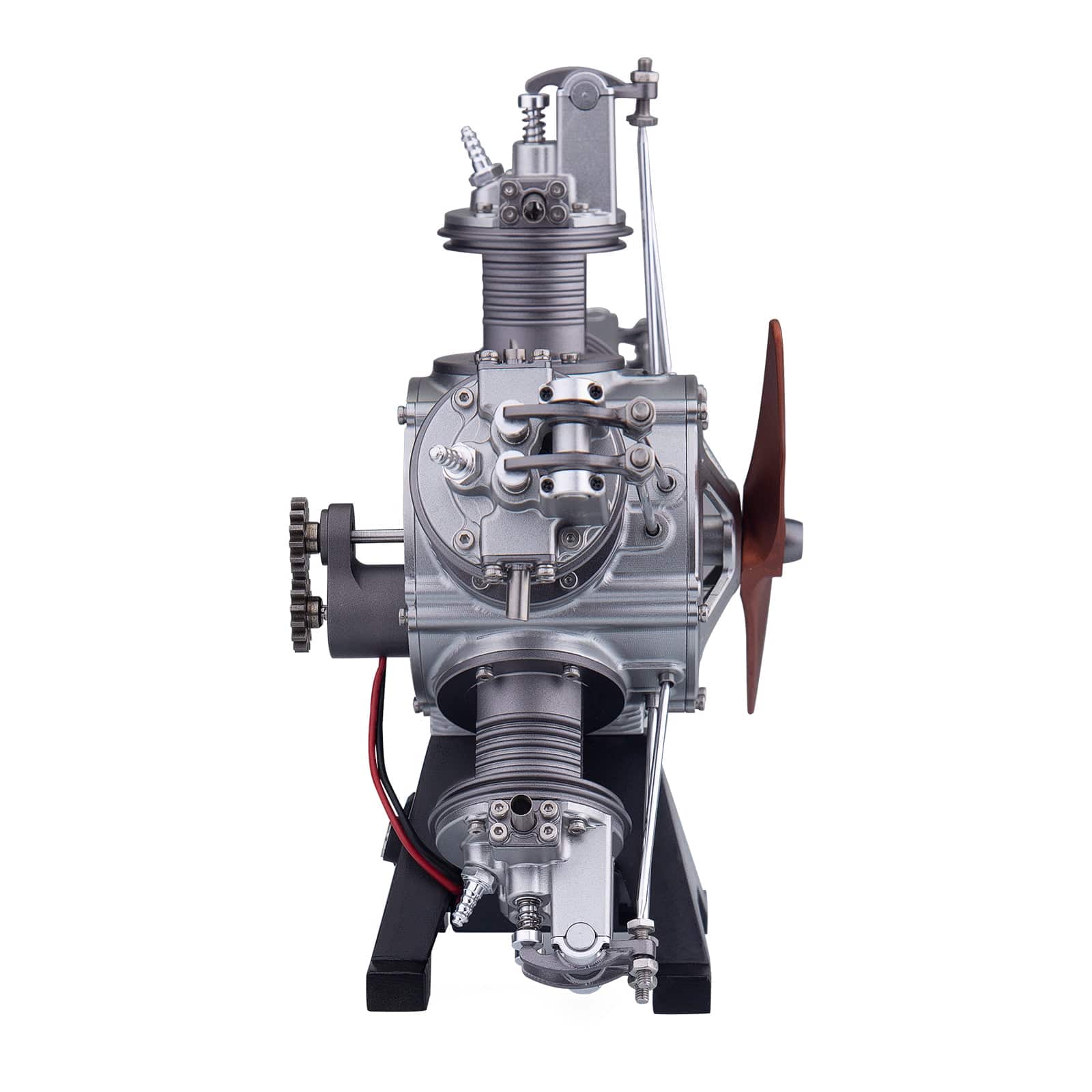 TECHING 1/6 Scale 5-Cylinder Radial Engine Model Kit Metal DIY Assembly Electric Motor STEM Gift-helloworld7
