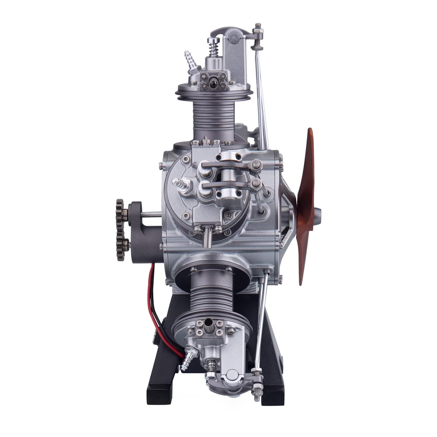 TECHING 1/6 Scale 5-Cylinder Radial Engine Model Kit Metal DIY Assembly Electric Motor STEM Gift-helloworld7