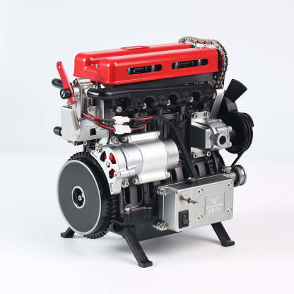 TECHING DM111 DIY 4-Cylinder Turbocharged Engine Model Kit – All-Metal STEM Gift-helloworld7