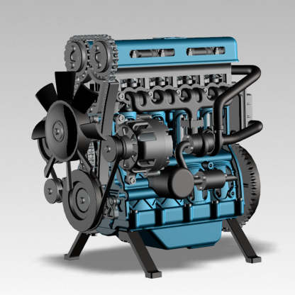TECHING DM111 DIY 4-Cylinder Turbocharged Engine Model Kit – All-Metal STEM Gift-helloworld7